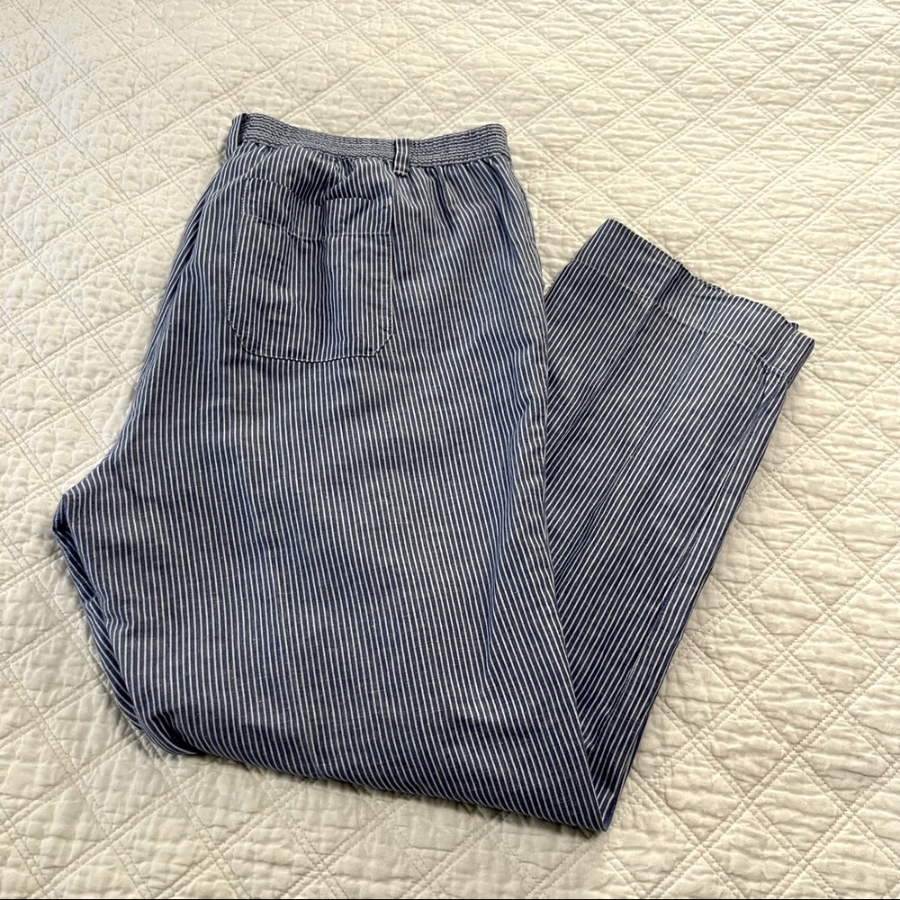 Talbots Linen Easy Drawstring Pant 16w - image 1